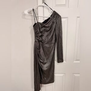 vince one shoulder cascade drape dress Vince One Shoulder Cascade Drape Dress In Black - 30% Off